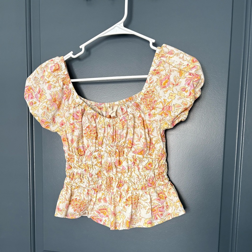 Floral Puff Sleeve Blouse